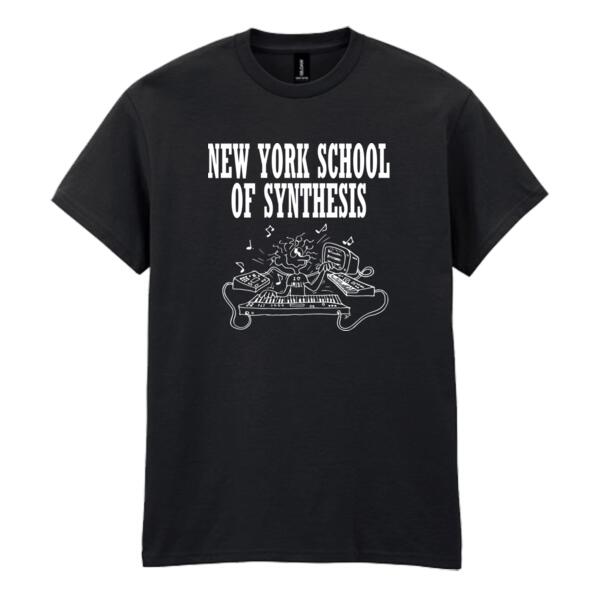 New York School of Synthesis T-Shirt - White Print Thumbnail